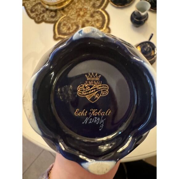 JLMENAU Graf Von Henneberg-Porzellan 1777 Echt Kobalt Germany Coffee Set - Picture 11 of 16